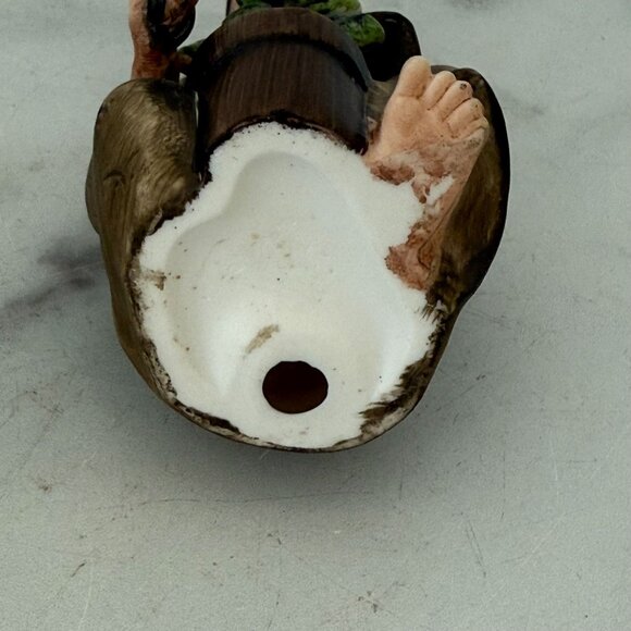 Bonsai Tree Pruning Hand-Painted Ceramic Figurine Of Elderly Man - Picture 5 of 6